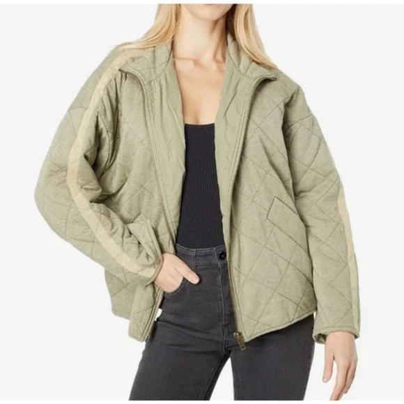 Bagatelle Olive Quilted Bomber Jacket - Picture 1 of 7